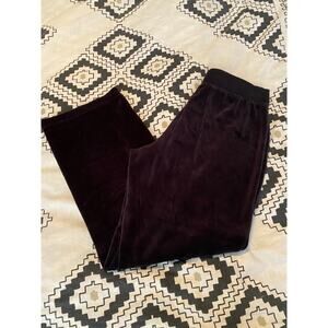 Y2K vintage black velour track pants size medium petite
